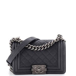 Chanel Small Boy Flap Bag Quilted Caviar